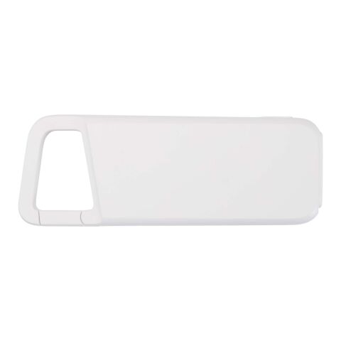 Batterie externe Alkes de 5 000 mAh et 12 W en plastique recyclé résistante à l’eau avec mousqueton Standard | Blanc | sans marquage | non disponible | non disponible