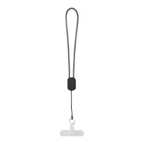 Lanyard de poignet recyclé Arich RCS avec câble de recharge Type-C de 20 W intégré noir