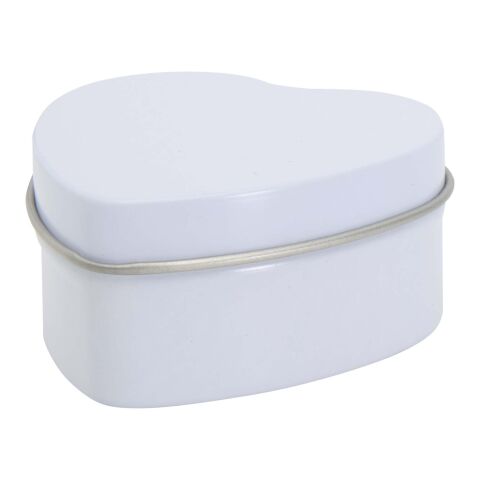 Bougie Blissful en boîte métal en forme de cœur et senteur vanille Blanc | sans marquage | non disponible | non disponible