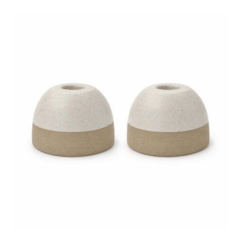 Lot de bougeoirs « ReClay » d'Originalhome blanc