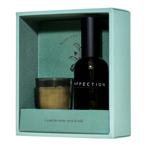Coffret cadeau Wellmark comprenant un vaporisateur d'ambiance de 100 ml et une bougie Tender Affection de 70 ml Green flash