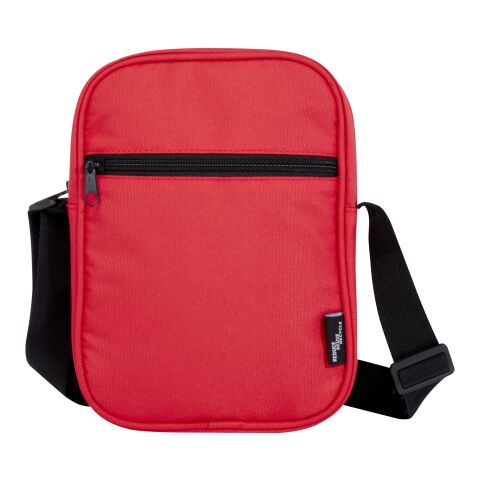 Sac bandoulière Byron de 2 L recyclé certifié GRS Standard | Rouge | sans marquage | non disponible | non disponible | non disponible