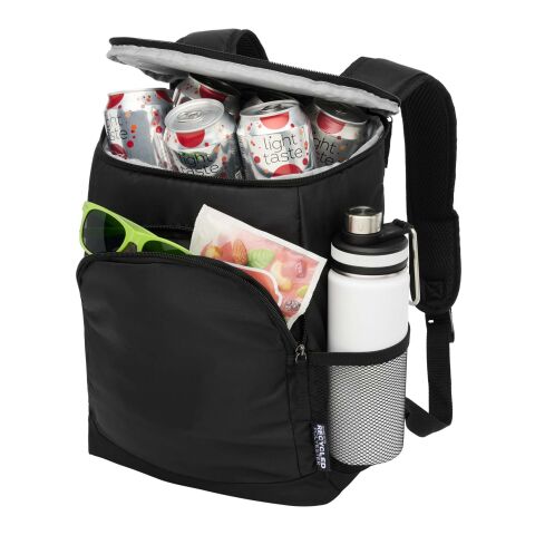 Sac à dos Chillpack réfrigérant recyclées GRS pour 18&nbsp;canettes 16L Standard | Noir | sans marquage | non disponible | non disponible | non disponible