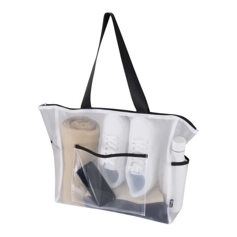 Sac shopping en matériaux recyclés certifiés GRS Mesh de 23&nbsp;L Standard | Blanc | sans marquage | non disponible | non disponible