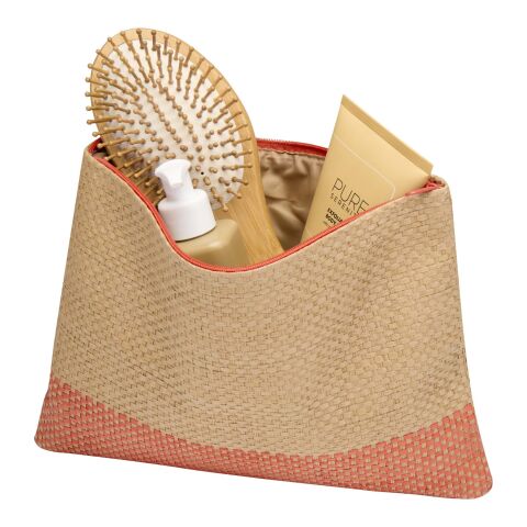 Pochette en papier paille Rhythm avec fermeture à glissière, 3 L Brick