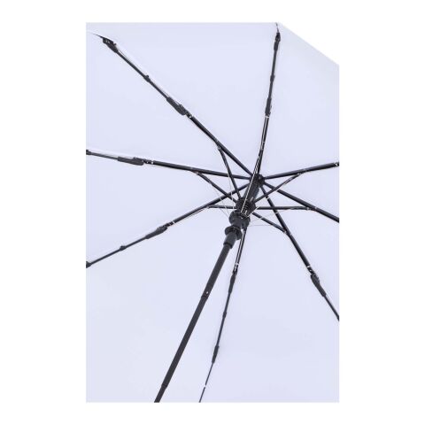 Parapluie pliable Agnes 21 pouces à ouverture automatique en RPET blanc