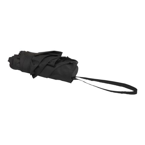 Parapluie pliable compact Jill 19 pouces à 5 baleines en RPET noir