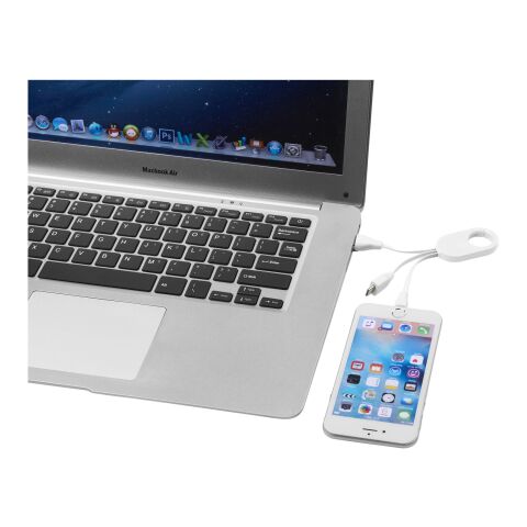 Câble de recharge 3-en-1 Troop Standard | Blanc | sans marquage | non disponible | non disponible | non disponible