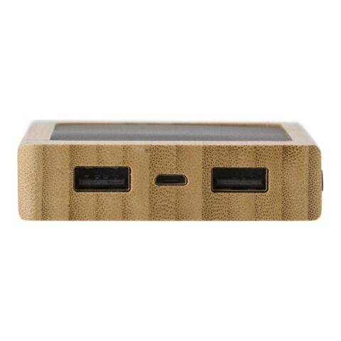 Power bank solaire en bambou marron clair | sans marquage | non disponible | non disponible