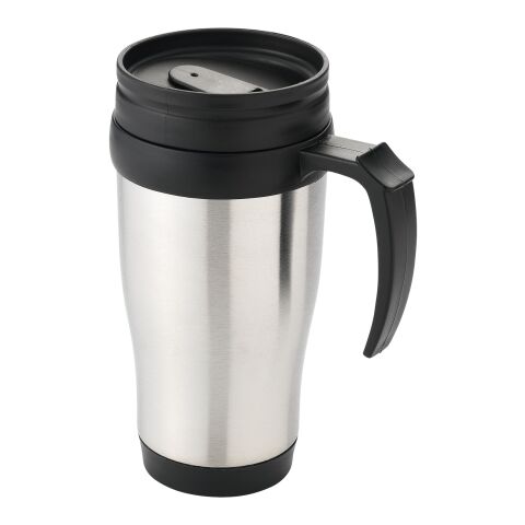 Mug isotherme Sanibel Standard | Argent-Noir | sans marquage | non disponible | non disponible