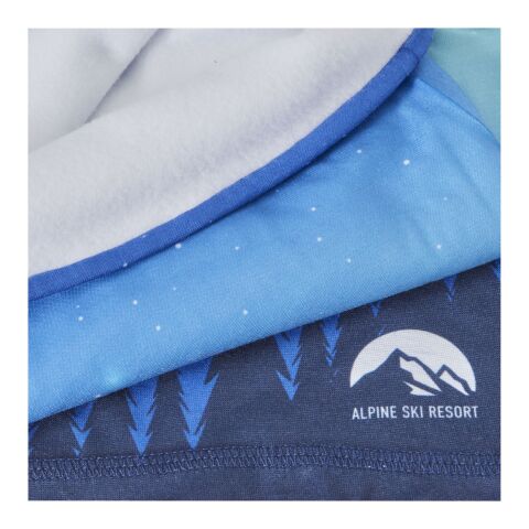Écharpe multi-usages Lara avec impression par sublimation, couche en polaire et ourlets Blanc | Sublimation | avant (sur la couche réfléchissante) | 250 mm x 500 mm