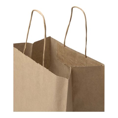Sac en papier Kraft 80 à 90 g/m2 avec poignées torsadées 25 x 15 x 32&nbsp;cm Marron kraft | sans marquage | non disponible | non disponible