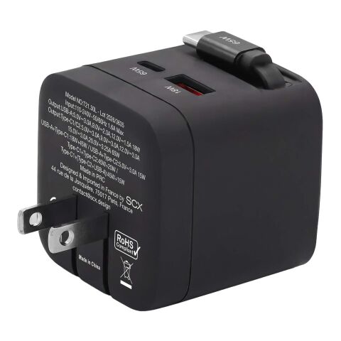 SCX.design T21 65W Reiseadapter Noir