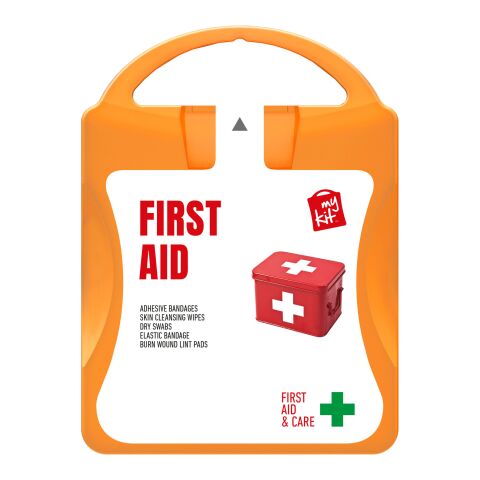 MyKit Premiers Secours Orange | Autocollant Numérique 1 couleur | Recto | 90 mm x 127 mm