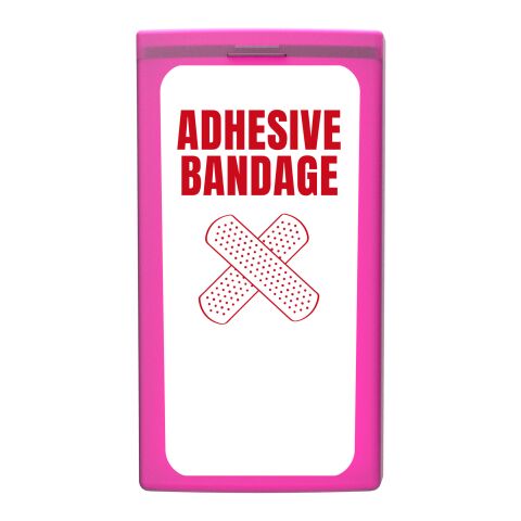 MiniKits Pansements Magenta transparent | Autocollant Numérique 1 couleur | Recto | 39 mm x 82 mm