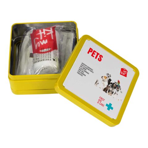 Kit de premiers secours en métal pour animaux de compagnie MyKit Jaune | sans marquage