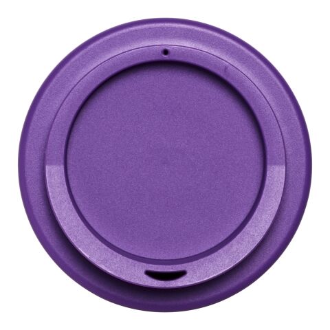 Gobelet isolant Americano® 350 ml avec bandeau antidérapant Blanc-Violet | sans marquage | non disponible | non disponible