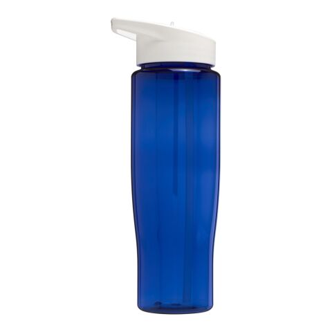 Bouteille de sport avec couvercle à bec verseur H2O Tempo® - 700 ml Bleu-Blanc | sans marquage | non disponible | non disponible