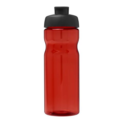 Bouteille H2O Eco de sport avec couvercle à clapet - 650 ml Rouge-Noir | sans marquage | non disponible | non disponible