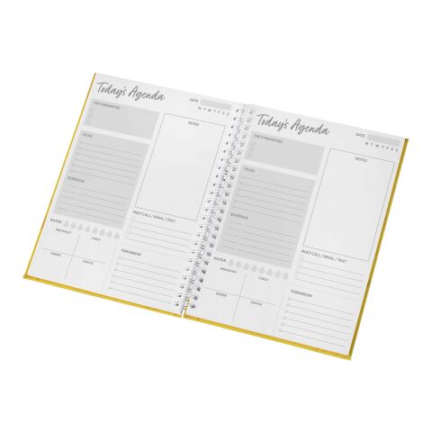 Journal à couverture rigide Desk-Mate® A5 blanc | sans marquage | non disponible | non disponible