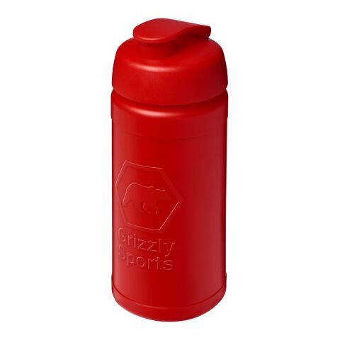 Bouteille de sport Baseline Rise de 500 ml recyclée avec couvercle rabattable Rouge-Rouge | sans marquage | non disponible | non disponible