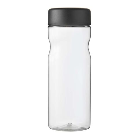 Bouteille H2O Eco Base colorée transparente avec couvercle vissé - 650 ml Blanc-Noir | sans marquage | non disponible | non disponible