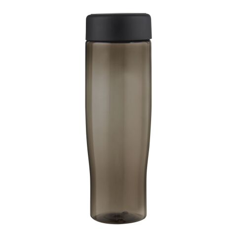 Bouteille d'eau H2O Active® Eco Tempo de 700&nbsp;ml avec couvercle vissé Noir-Charbon | sans marquage | non disponible | non disponible