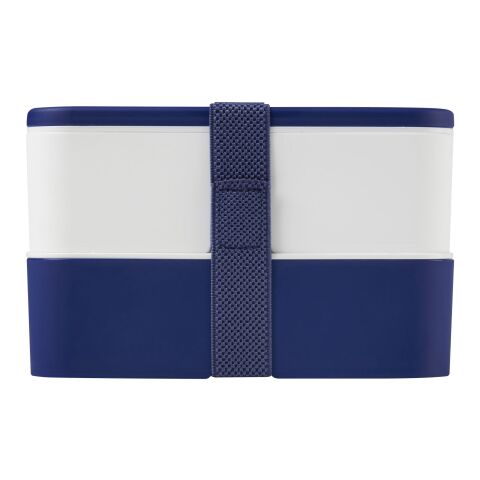 Lunch box MIYO à deux blocs Bleu-Blanc-Bleu | sans marquage | non disponible | non disponible
