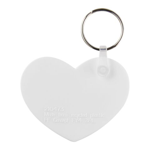 Porte-clés plastique personnalisable coeur