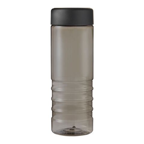 Bouteille de sport H2O Active® Eco Treble de 750 ml avec couvercle vissé Charbon-Noir | Impression Numérique | Couvercle | Ø 52 mm