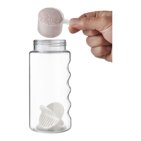 Shaker H2O Active Bop en plastique transparent - 500 ml Bleu aqua-Blanc | sans marquage | non disponible | non disponible