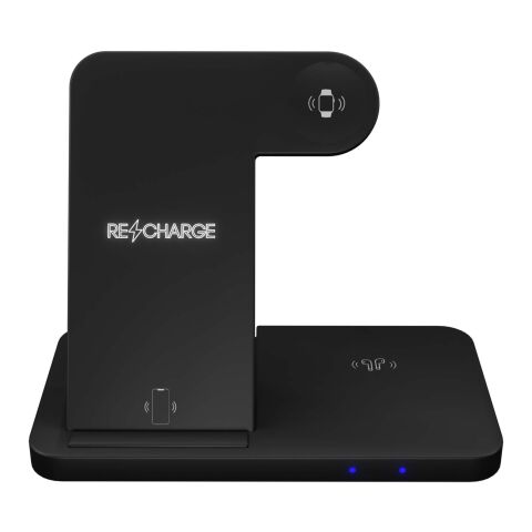 SCX.design W28 kabellose 3-in-1 Ladestation kabellos mit Telefonständer und Leuchtlogo Standard | noir | sans marquage | non disponible | non disponible