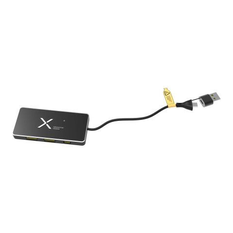 SCX.design H20 8-in-1 USB-Hub mit dualem Eingang und 6 Ports und Leuchtlogo Standard | Noir | sans marquage | non disponible | non disponible