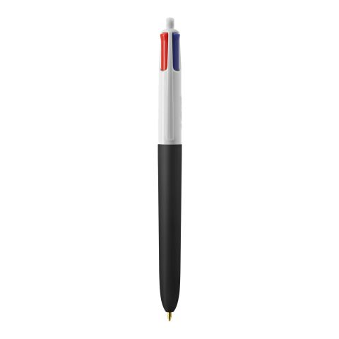 BIC® 4 Colours Soft Blanc-Noir | Sérigraphie 1 couleur | Corps-centré clip | 30.00 mm x 43.00 mm