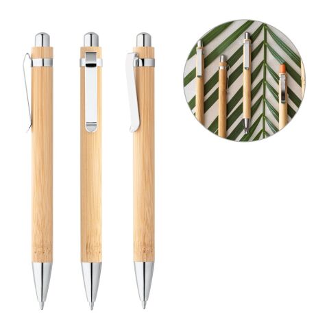HERA. Stylo en bambou avec clip en métal Beige | non disponible | sans marquage