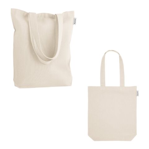 GIRONA. Sac en coton (50%), coton recyclé (30%) et polyester (20% rPET) (220 g/m²) Beige | sans marquage