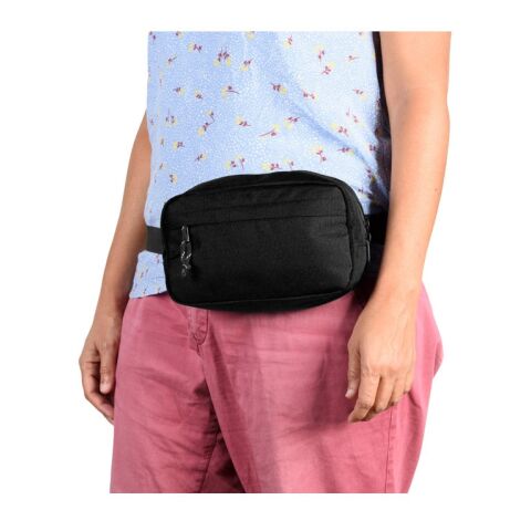 MYKONOS. Sac type &quot;banane&quot; en polyester recyclé 600D et doublure en polyester recyclé 210D Noir | sans marquage