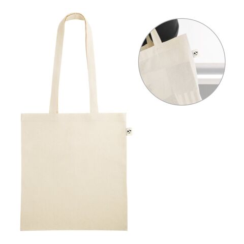 LEON. Sac 100% coton bio (140 g/m²) Beige | sans marquage