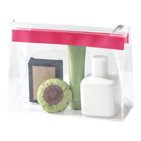 CHASTAIN. Transparent. Pochette EVA avec fermeture éclair Rose | sans marquage