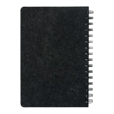 MISHIMA. Cahier A5 avec couverture semi-dure en feutrine recycléee (100% rPET) avec anneaux et pages lignées sans marquage