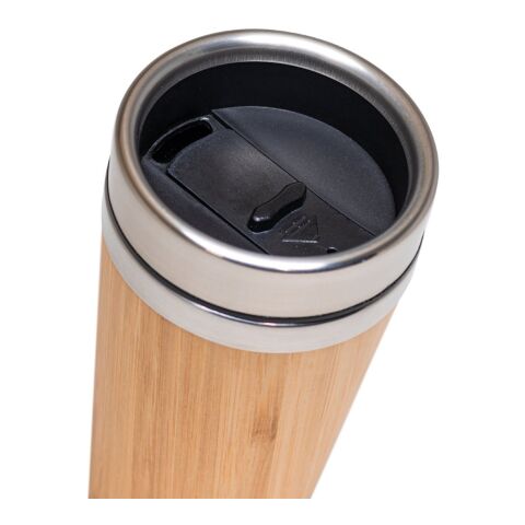 PIETRO. Tasse de voyage 500mL en babou et acier inox Beige | sans marquage