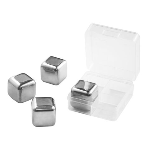 GLACIER. Jeu de cubes réutilisables en acier inoxydable Argenté | sans marquage
