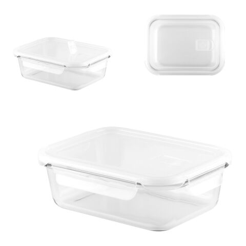 QUORIN. Boîte hermétique en verre borosilicaté 1000 mL Blanc | sans marquage