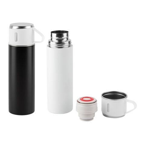 COMANECI. Bouteille en acier inoxydable à double paroi (90 % recyclé) avec finition mate 490 mL Noir | Sérigraphie 1 couleur