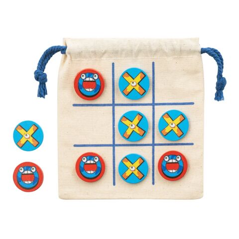 CROSSES. Jeu du morpion classique avec 10 pièces en contreplaqué Beige | sans marquage
