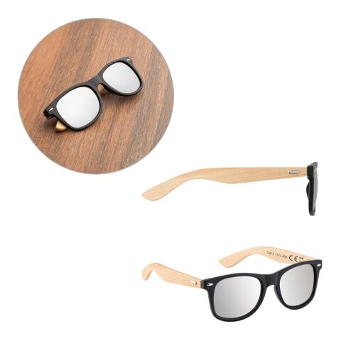 VARADERO. Lunettes de soleil en PP et bambou Noir | sans marquage