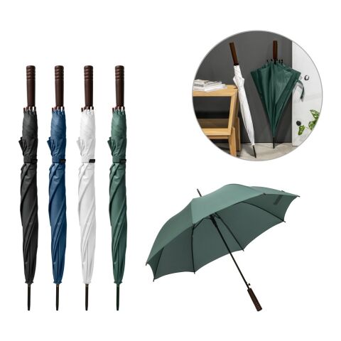 APOLO. Parapluie en polyester recyclé (100% rPET) pongee avec ouverture automatique Noir | sans marquage