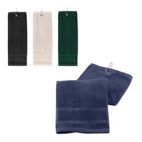 GOLFI. Serviette multifonctionnelle en coton (430 g/m²) Noir | sans marquage
