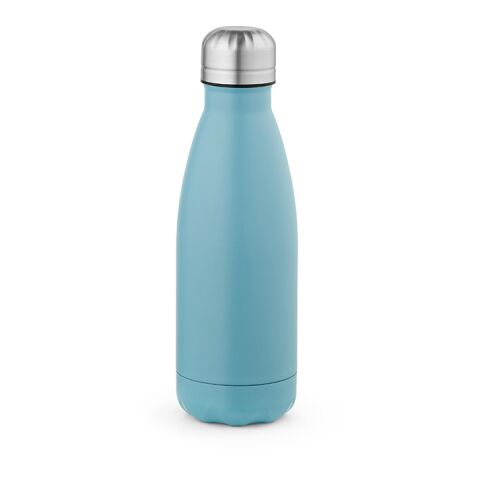 Bouteille / Gourde Mississippi 450 recyclée en acier inoxydable 430 ml bleu clair | sans marquage