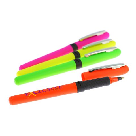 BIC® Grip Roller orange-gris clair | encre noire | Sérigraphie 1 couleur | Capuchon-arrière clip | 15.00 mm x 25.00 mm